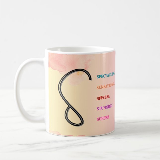 Caneca De Café Mug "S" Inicial (11oz) (Esquerda)