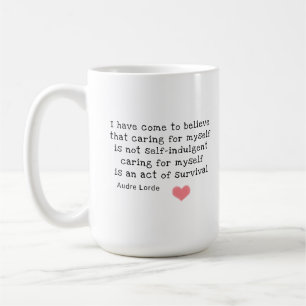 Caneca De Café Mug Self Care cita Audre Lorde / Logotipo WWC
