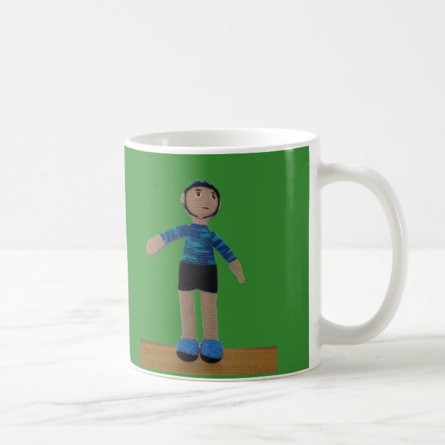 Caneca De Café Mug - Skate Embarcando Doll com Capacete (Direita)