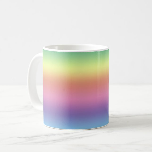 Caneca De Café Mug - Stripes Arco-Íris (Frente Esquerda)
