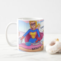 Mug SUPERMOM - Presente de Super Herói Bonito para