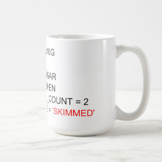 CANECA DE CAFÉ MUG TEA DE PROGRAMAÇÃO SQL