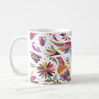 Caneca De Café Mug tradicional mexicano de aves e flores