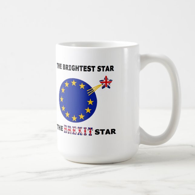 Caneca De Café Mug UK The Brexit Star Flag Britânico (Direita)