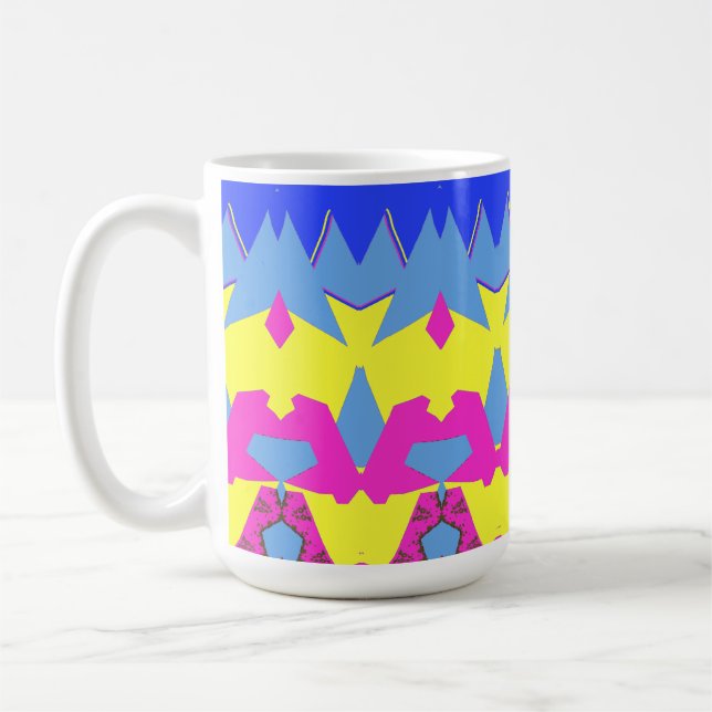 Caneca De Café Mug, um clássico design de padrão uniforme multico (Esquerda)
