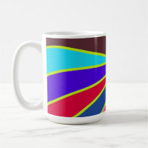 Mug, um padrão vibrante e colorido de stripes arco