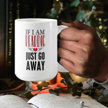 Mug único para os amantes de livros se estou lendo