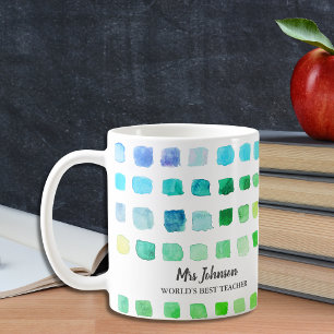 Caneca De Café Mug verde de café do professor personalizado
