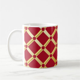 Caneca De Café Mug vermelho e árabe Dourado