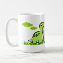 Mug vert  dinausore 