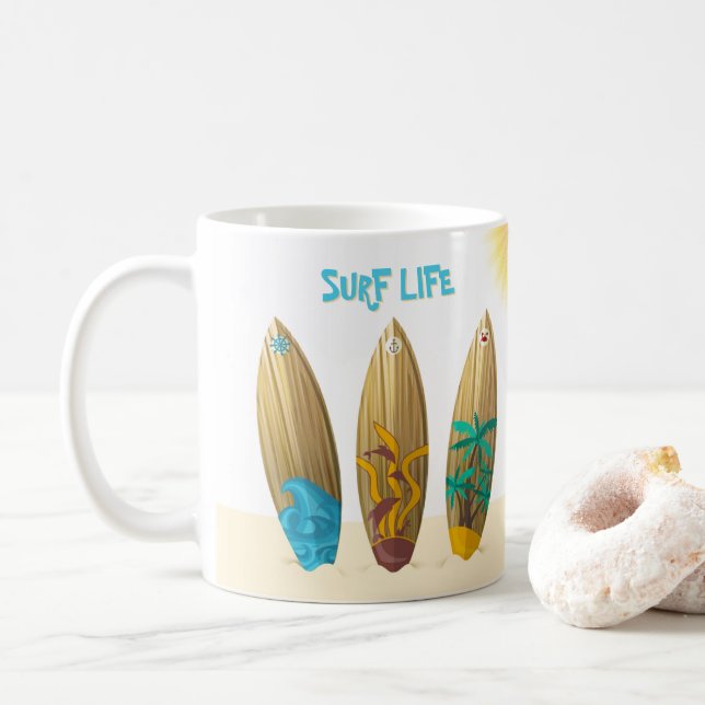 Caneca De Café Mug - Vida do Surf (Com Donut)