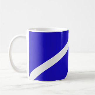 Caneca De Café Mug – White Lines on Blue