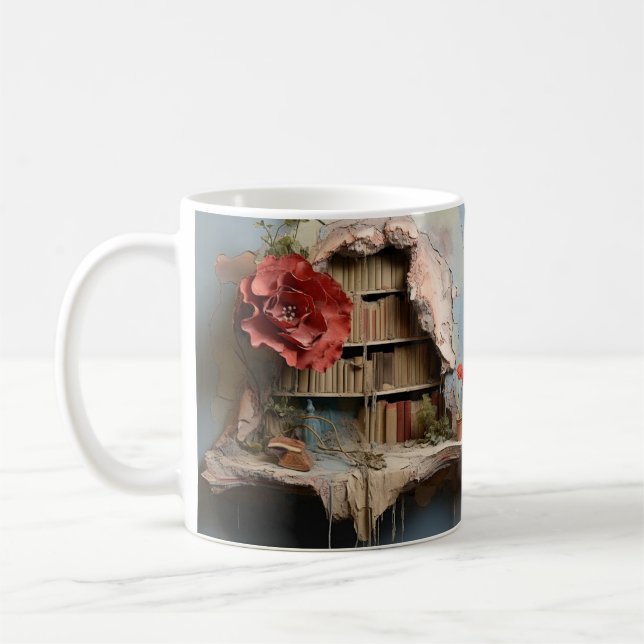 Caneca De Café Mug with book design (Esquerda)