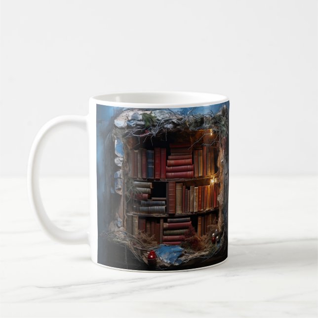Caneca De Café Mug with book design (Esquerda)