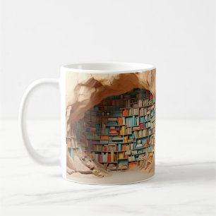 Caneca De Café Mug with book design
