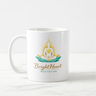 Caneca De Café Mug with Female Brightheart Meditation logo