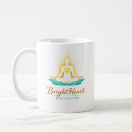 Caneca De Café Mug with Female Brightheart Meditation logo