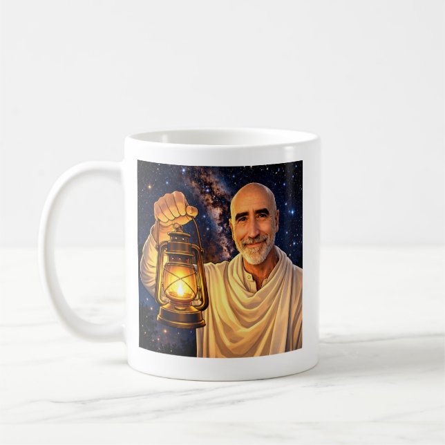 Caneca De Café Mug with Finnbarr holding lantern (Esquerda)