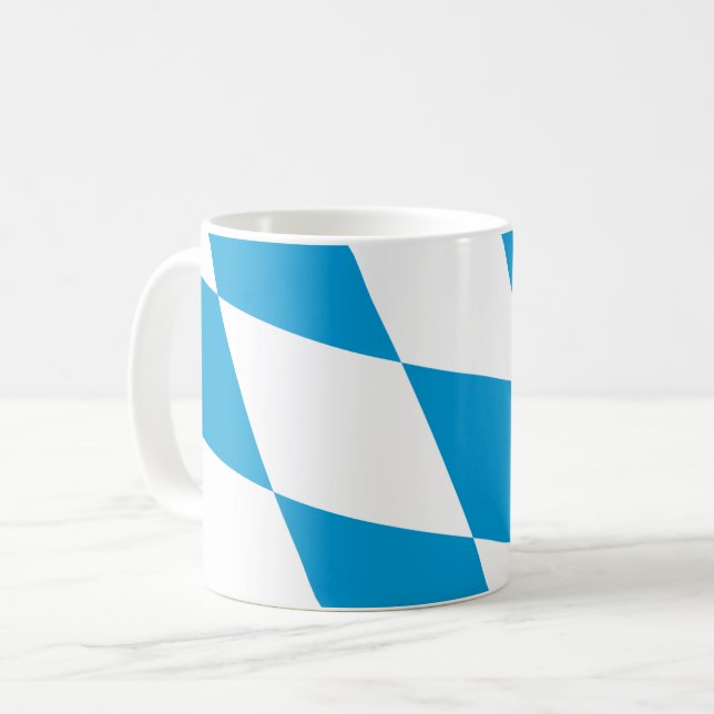 Caneca De Café Mug with Flag of Bavaria, Alemanha (Frente Esquerda)