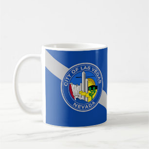 Caneca De Café Mug with Flag of Las Vegas City, EUA
