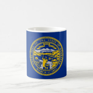 Caneca De Café Mug with Flag of Nebraska State - USA