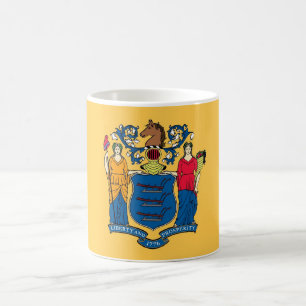 Caneca De Café Mug with Flag of New Jersey State - EUA