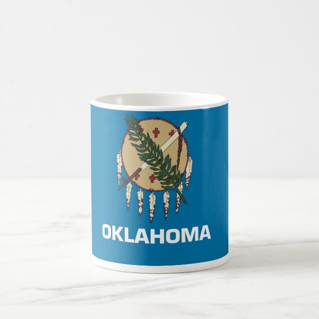 Caneca De Café Mug with Flag of Oklahoma State - EUA (Centro)