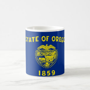 Caneca De Café Mug with Flag of Oregon State - EUA
