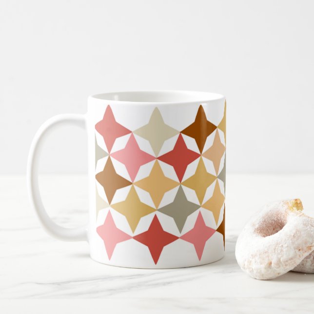Caneca De Café mug with soothing graphic pattern (Com Donut)