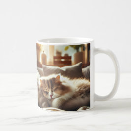 Caneca De Café Mug with the Lazy Cat