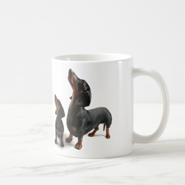 Caneca De Café Mug with two dogs, dachshund (Direita)
