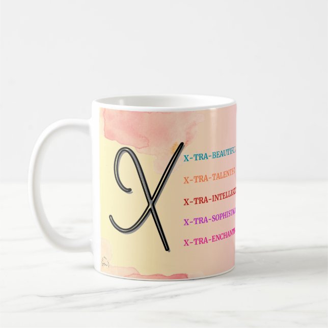 Caneca De Café Mug "X" inicial (11oz) (Esquerda)