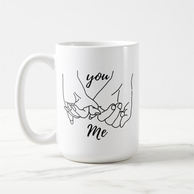 Caneca De Café Mug You & Me Pinky Promise – Anniversary & Valenti (Esquerda)