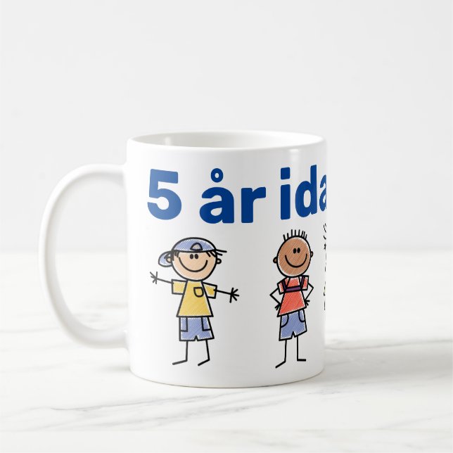Caneca De Café Mugg 5 år idag (Esquerda)