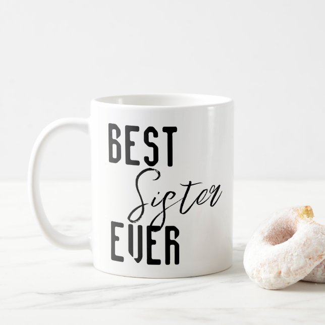 Caneca De Café Mugs Best Sister Ever (Com Donut)