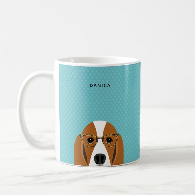 Caneca De Café Mugs de Caça-Basset (Esquerda)