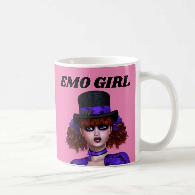 CANECA DE CAFÉ MÚGS DE CAFÉ GÓTICO DE GAROTA EMO (Direita)