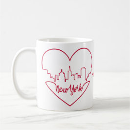 Caneca De Café Mugs de nome personalizado do New York Heart