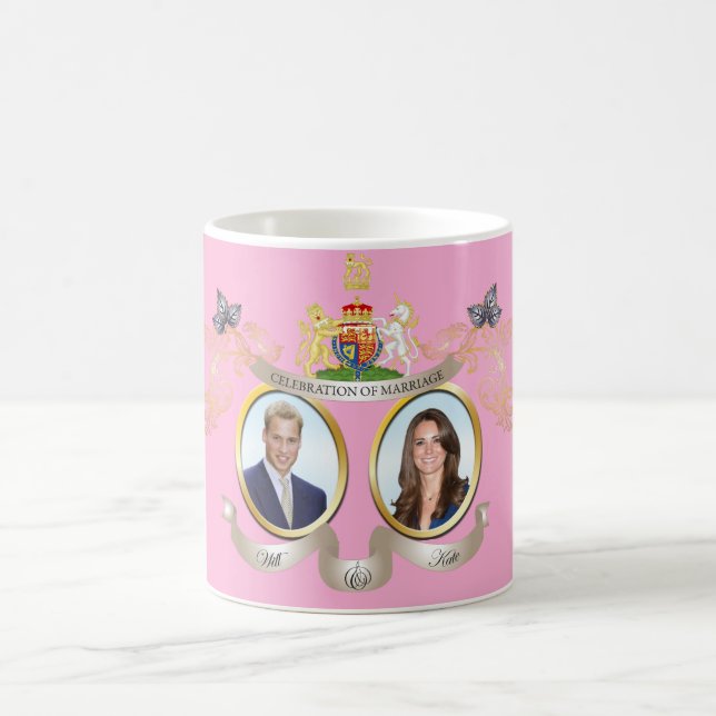 Caneca De Café Mugs do Memorando de casamento do Will+Kate (Centro)