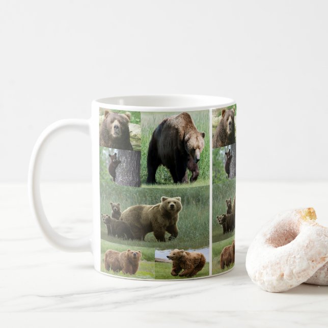Caneca De Café mugs ursos fauna (Com Donut)