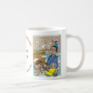 Caneca De Café Mugshot segunda-feira, professor nos farrapos