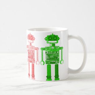 Caneca De Café muh dos robôs do arco-íris