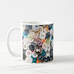 Caneca De Café Muita coloração de botões de costura de cor dif