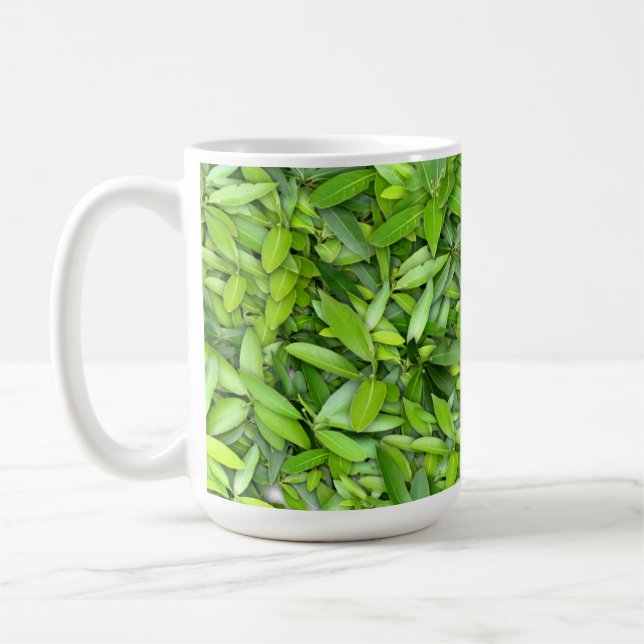 Caneca De Café Muitas folhas verdes bonitas    (Esquerda)