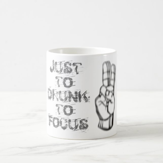 Caneca De Café Muito bebado para focar, citação engraçada (Centro)
