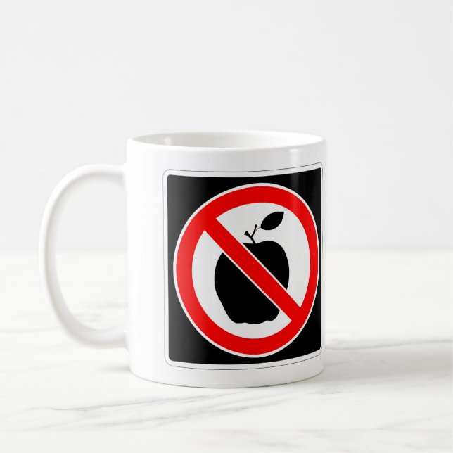 Caneca De Café Muito divertido Sinal de MAÇÃ Sinal de Café (Esquerda)