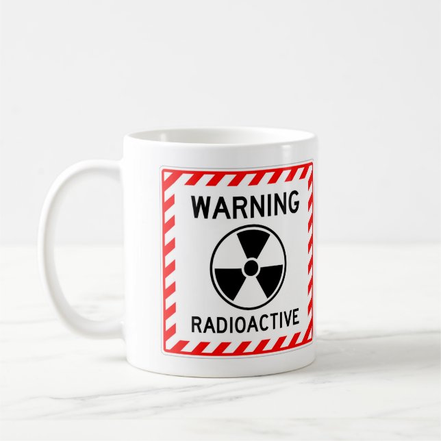Caneca De Café Muito divertido Sinal RADIOATIVO Café Mug (Esquerda)