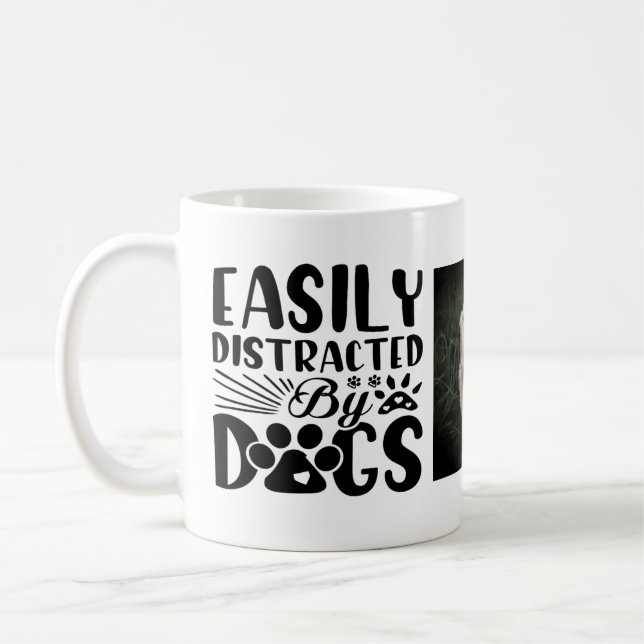 Caneca De Café Muito facilmente distraído pelos cães (Esquerda)