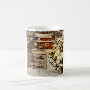 Caneca De Café Muito um inverno tradicional clássico do Feliz