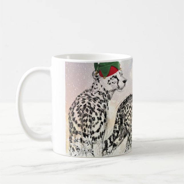 Caneca De Café Muito um Wraparound do Natal da chita (Esquerda)